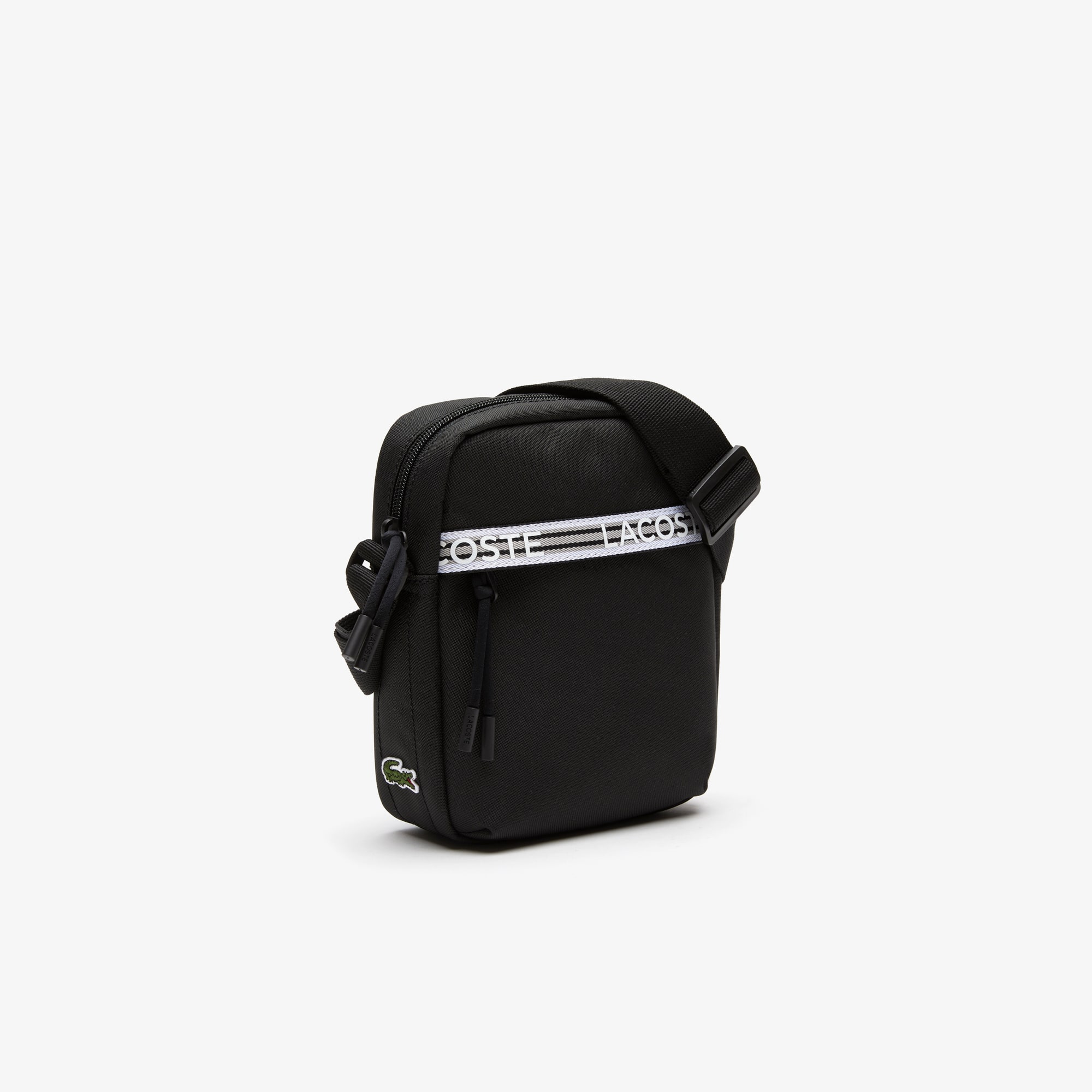 Sacoche verticale Lacoste Neocroc en fibres recyclées Sacoches & Pochettes - Noir - Lacoste - Unisex