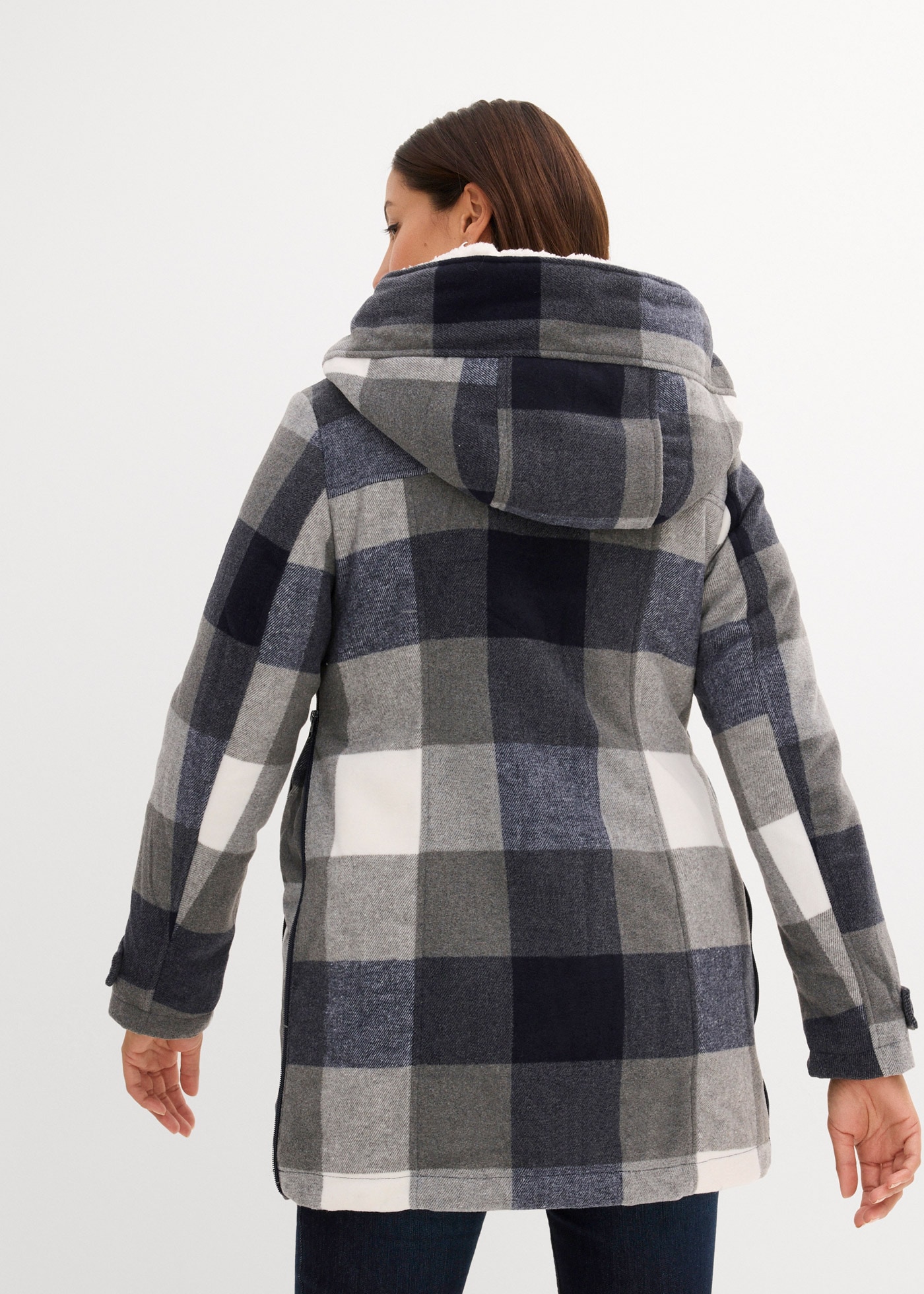 bonprix Umstandsjacke »Woll-Umstandsjacke mit Teddyfutter / Tragejacke« mit Kapuze mit Teddyfutter, mit Kapuze, mit herausnehmbarem Baby-Einsatz, bequem