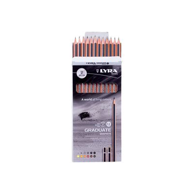 Lyra Graduate - 12 Crayons graphites - différentes tailles de mines