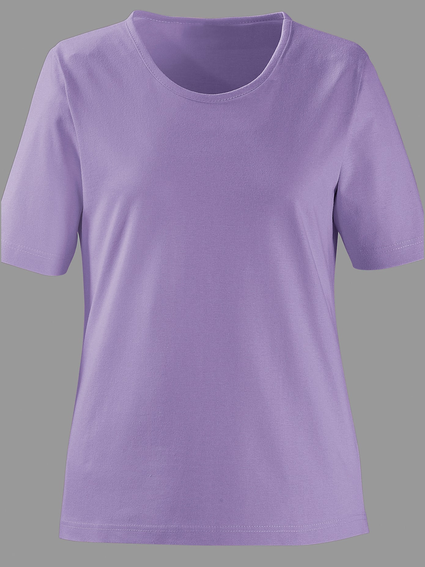 T-shirt à encolure ronde pur coton