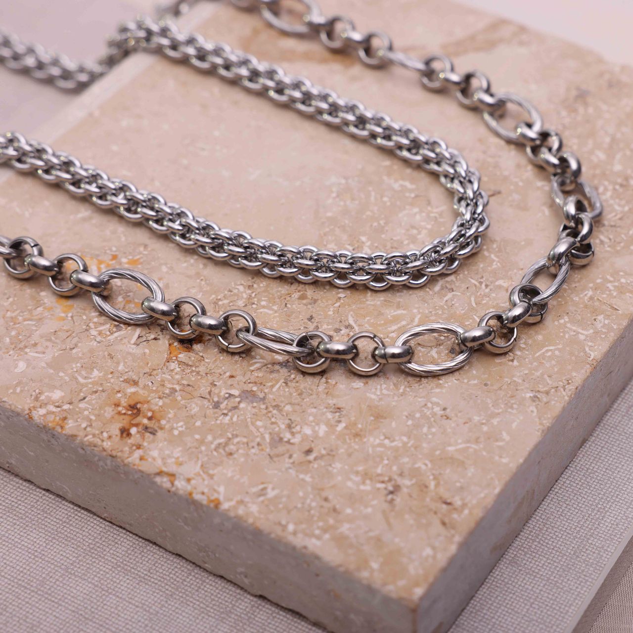 Gerecycled stalen ketting Anaulle