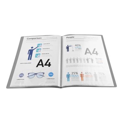 Exacompta Teksto - Porte vues - 80 vues - A4 - disponible dans différentes couleurs