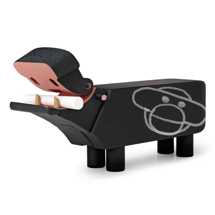 Kay Bojesen - Holz-Flusspferd, H 9 cm Buche grau