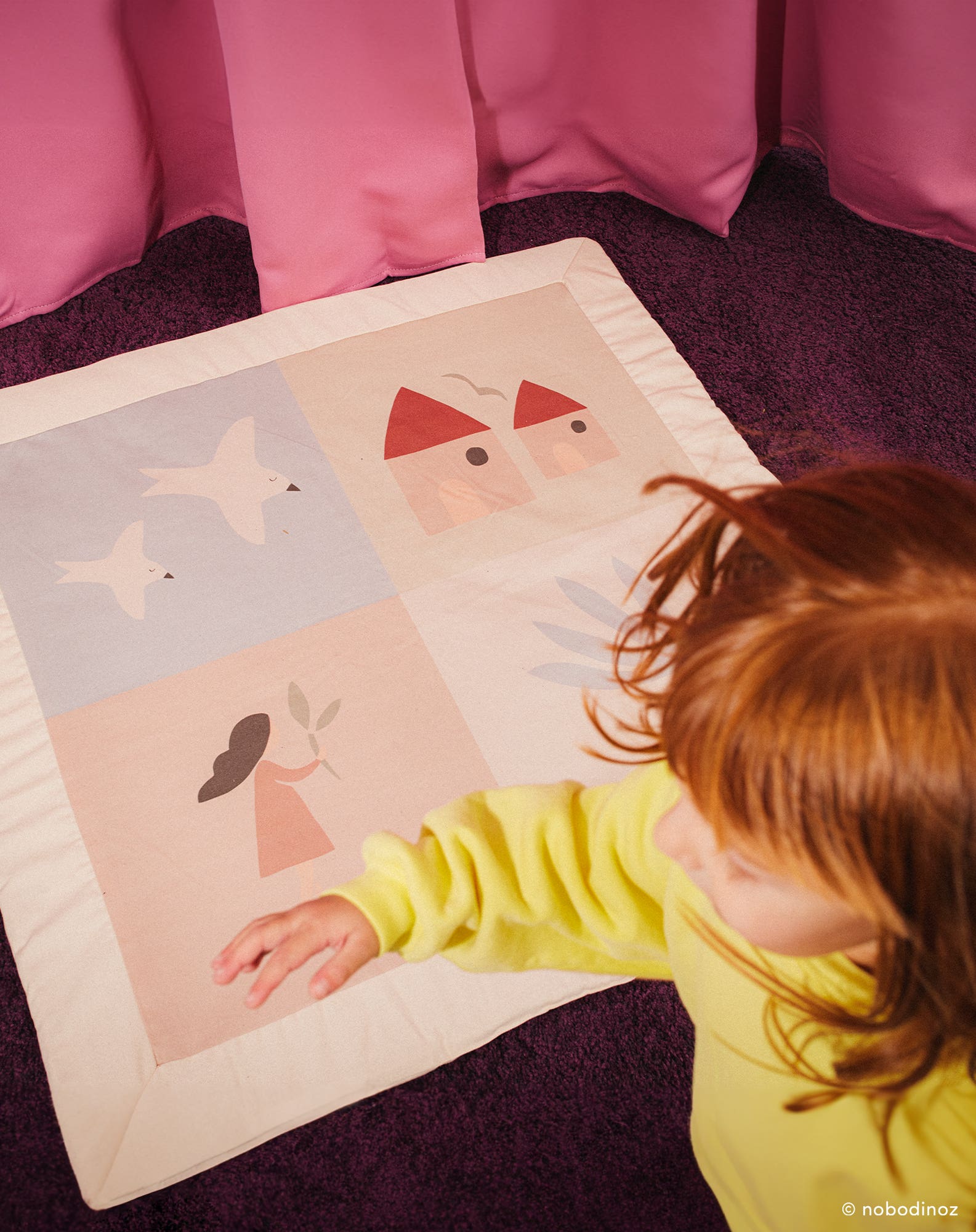 Tapis de jeu playground carré | Blanc