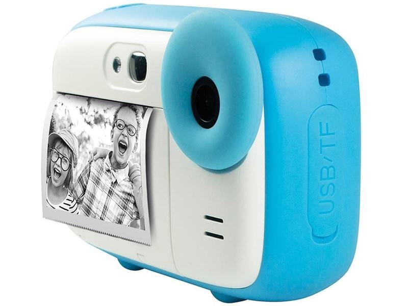 Agfa Fotokamera Realkids Instant Cam Blau Sofortbildkamera mit Thermopapier-Drucktechnik