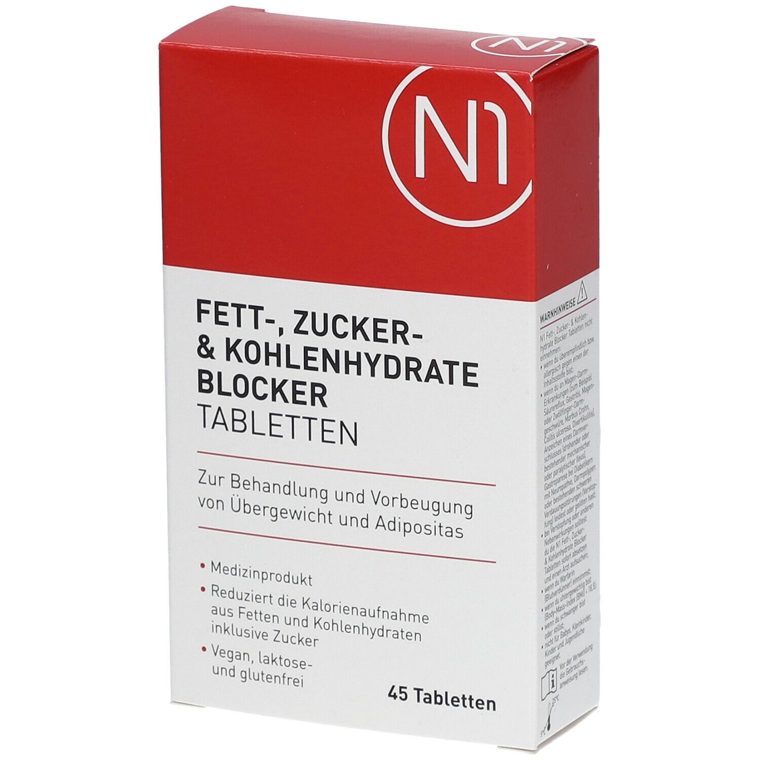 N1 Fettblocker zum Abnehmen - blockt auch Kohlenhydrate & Zucker