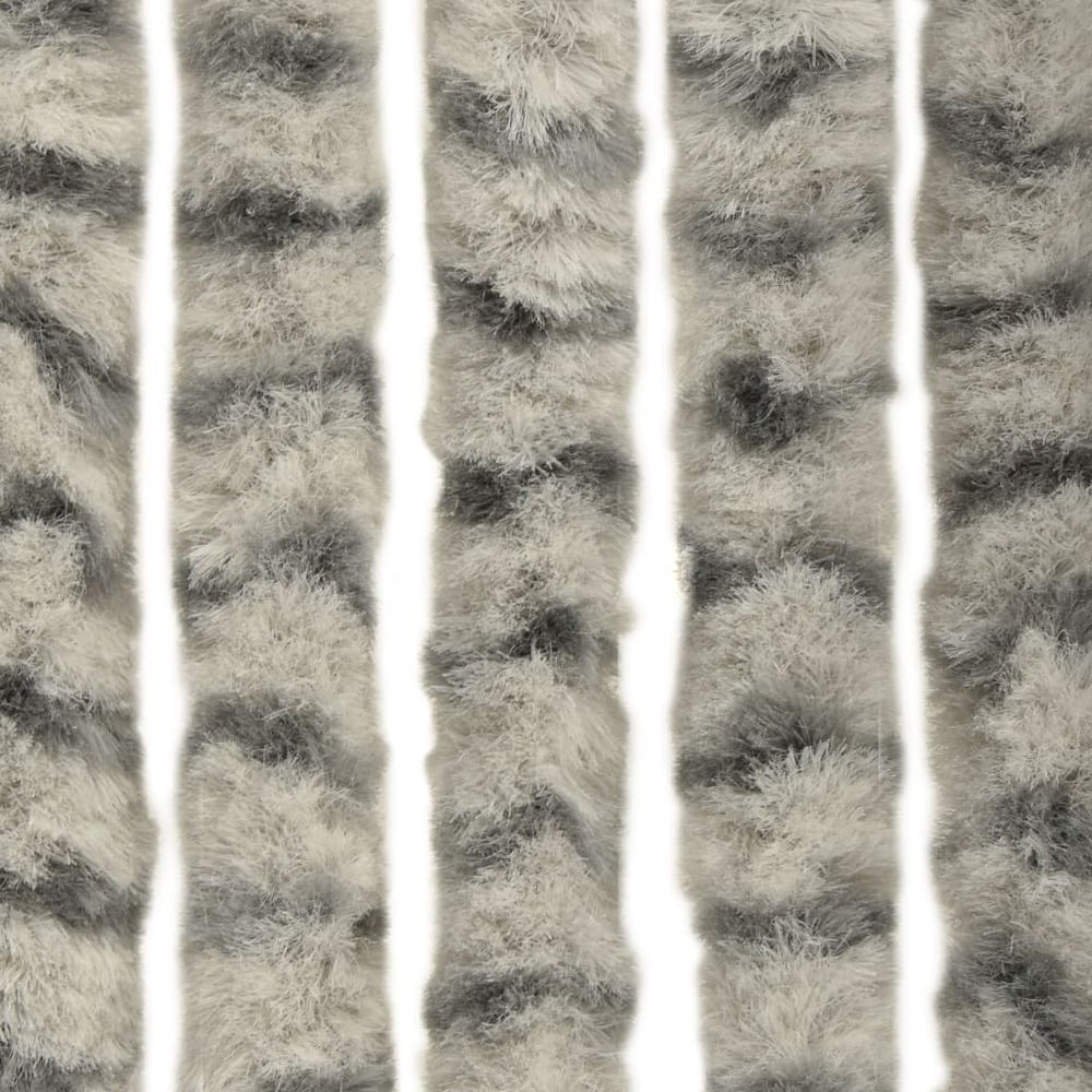 Moustiquaire gris clair et gris foncé 90x220 cm chenille