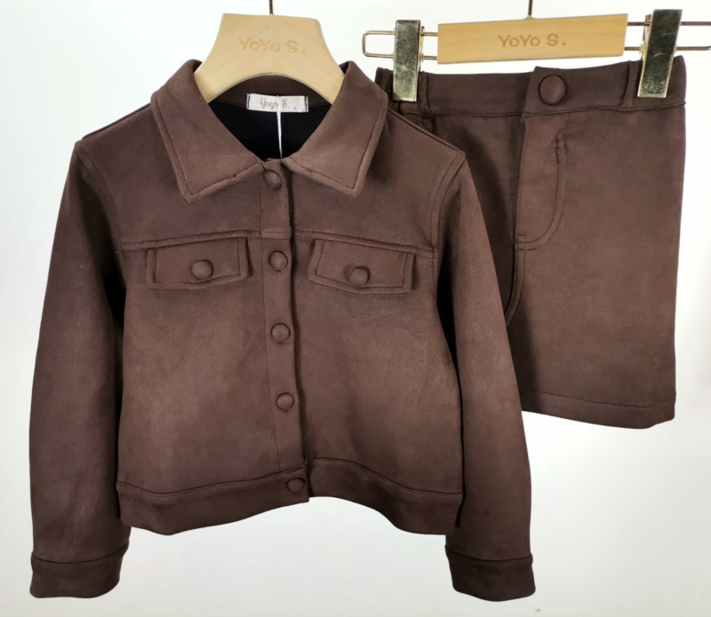 Your soft suede set - bruin