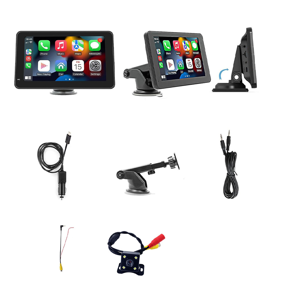(190x110mm) Digitales Auto Radio FM Audio Transmitter Bluetooth MP5 Player mit 7