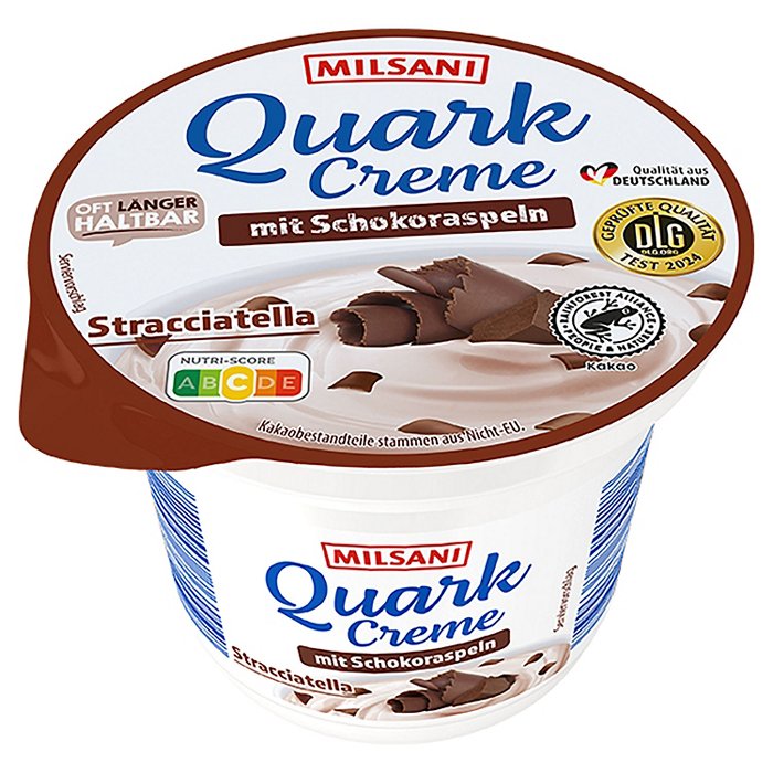MILSANI Quarkcreme mit Schokoraspeln 200 g, Stracciatella
