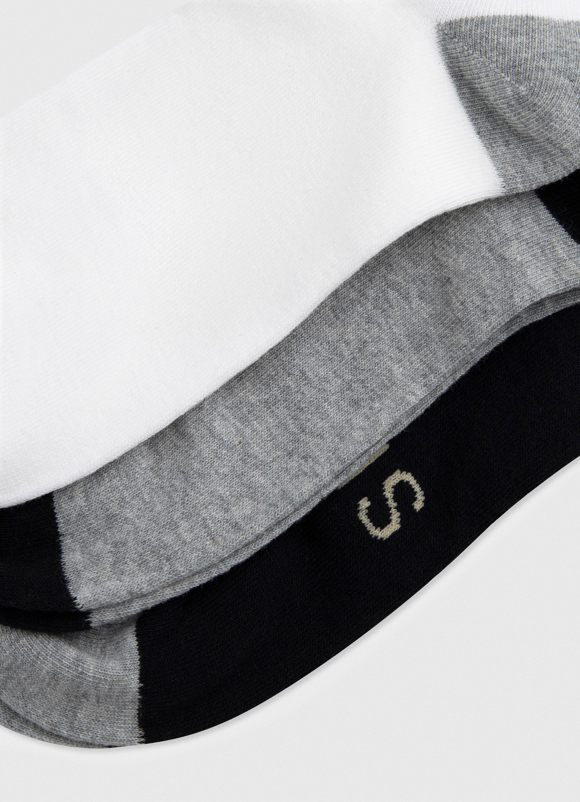 Conjunto de 3 meias cano curto - pretas