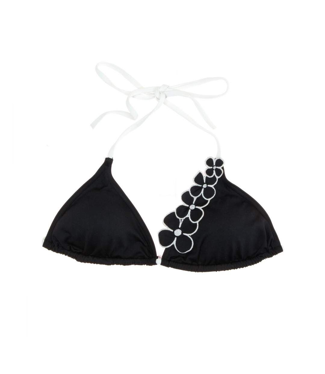 Haut de Bikini Triangle Noir/Blanc Femme Nana Cara Julia