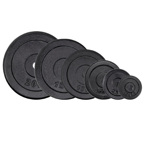 Conjunto de 2 anilhas de 1,25 kg a 15 kg
