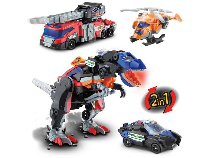 Vtech Switch & Go Dinos - 3-in-1 Super-T-Rex -DE- Verwandelbares Set in Dino- und Fahrzeugmodus