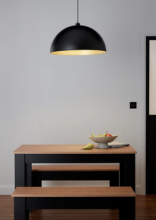 Suspension Songor E27 IP20 noir 50cm
