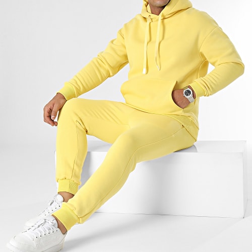 Ensemble Sweat Capuche Et Pantalon Jogging Jaune