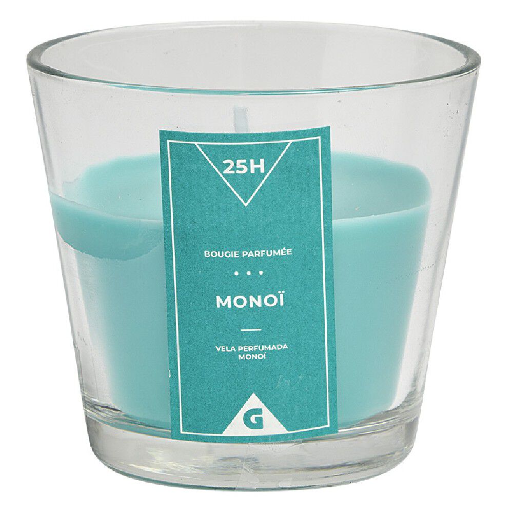 Bougie parfumée dans verre senteur monoï
