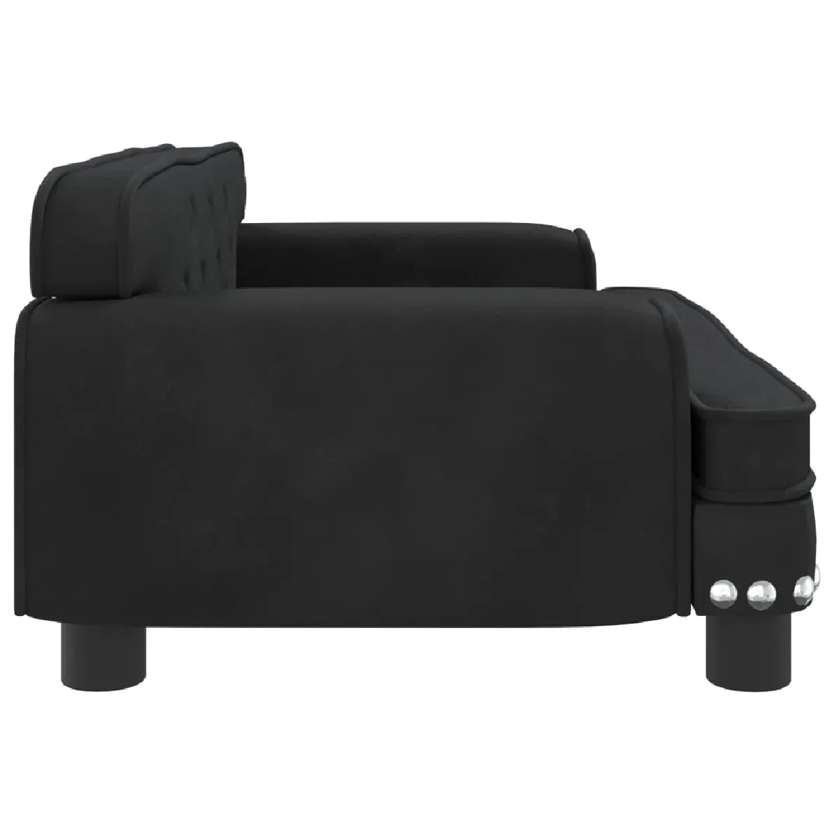 vidaXL Canapé pour enfants noir 70x45x30 cm velours
