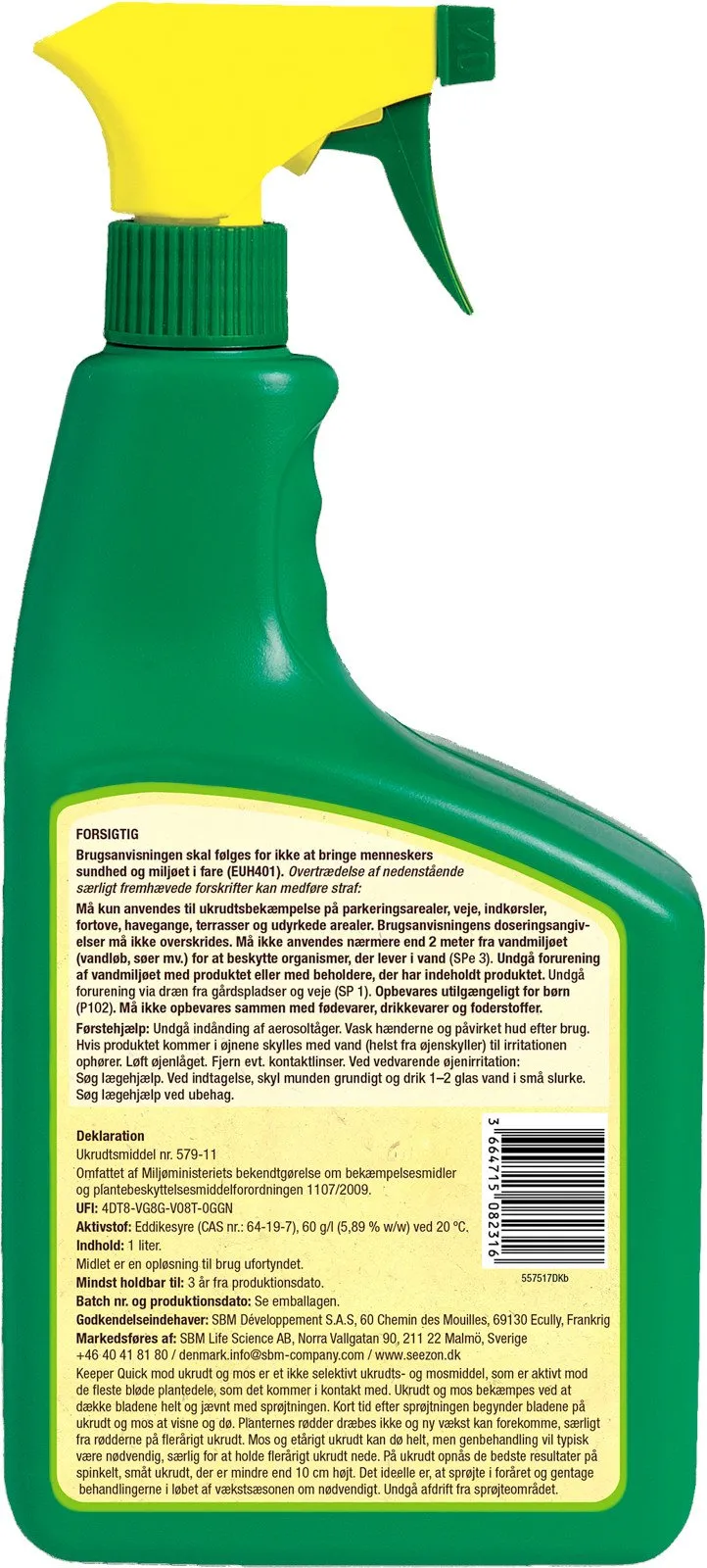 Keeper Quick mod ukrudt og mos - 1l