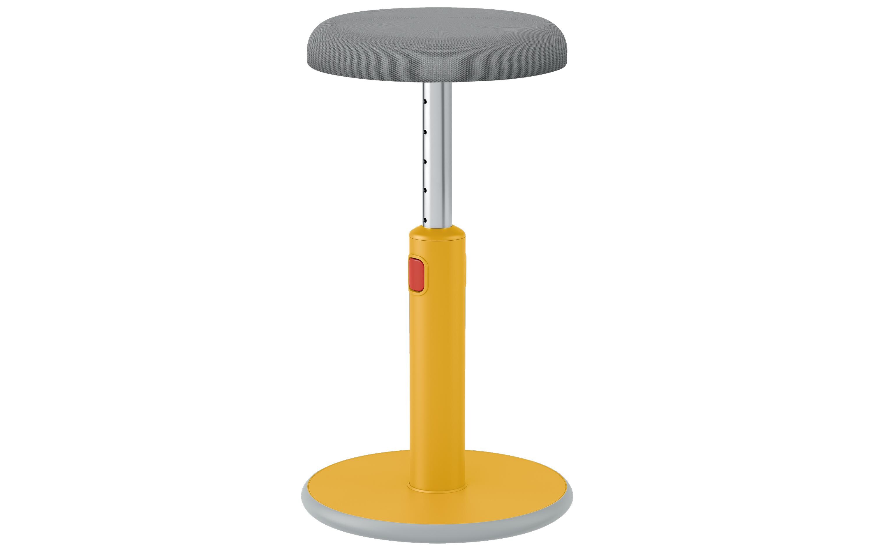 Ergo Cosy Active Sitz und Stehhocker Gelb<br>Höhenverstellbarer, ergonomischer Hocker zum Sitzen und Stehen für eine verbesserte Muskelaktivität und bessere Körperhaltung