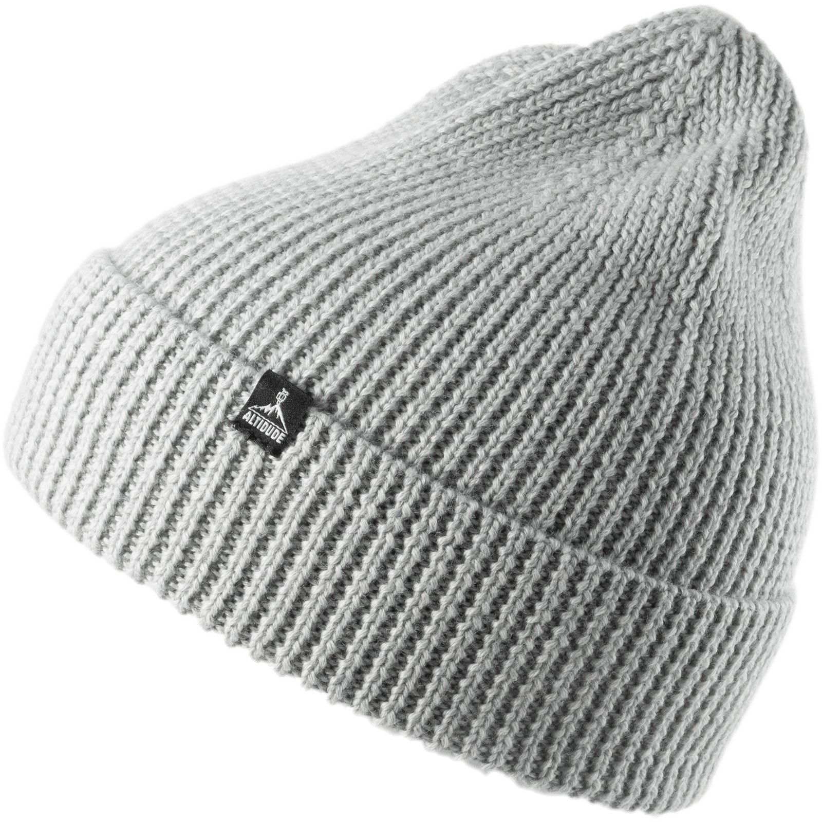ALTIDUDE Winter Mütze Solid Ripp Strickmütze Unisex Beanie 100% Merino Wolle Farbe: Brown