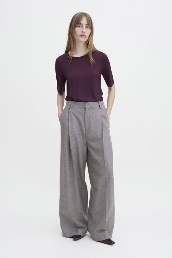 Filippa K Elena Tee Burgundy