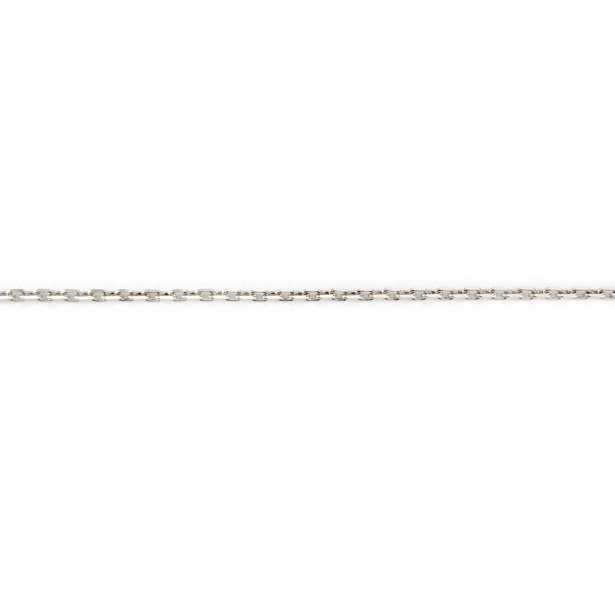 Collier d'occasion or 750 blanc diamant 40 cm