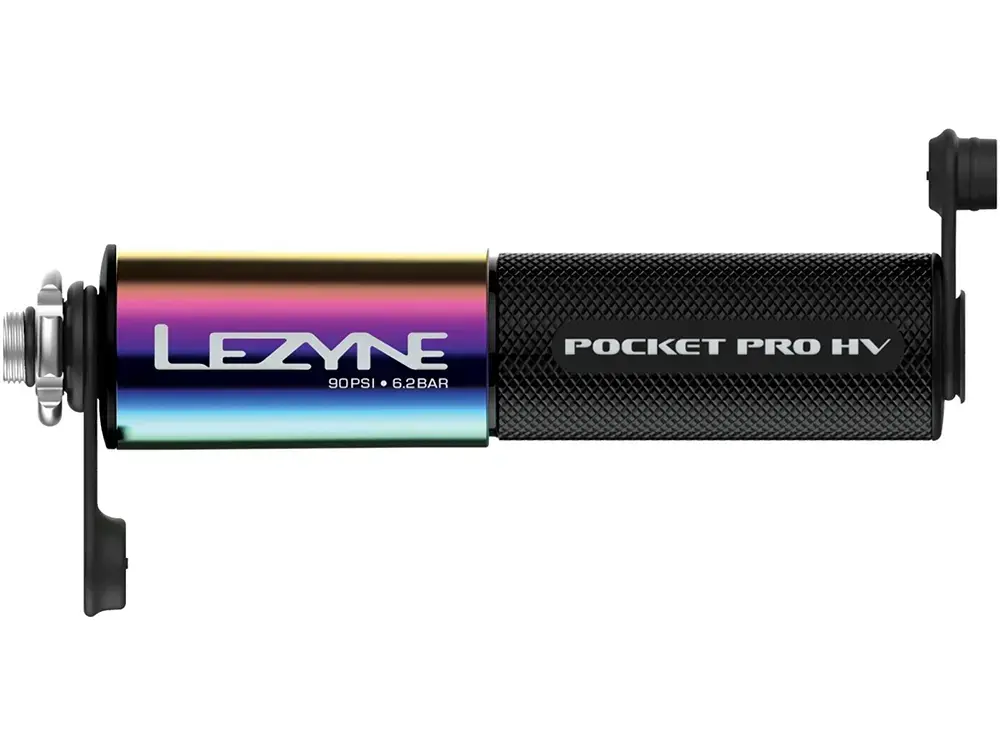 Lezyne Pocket Drive Pro HV Minipomp Neo Metallic/Zwart Gloss