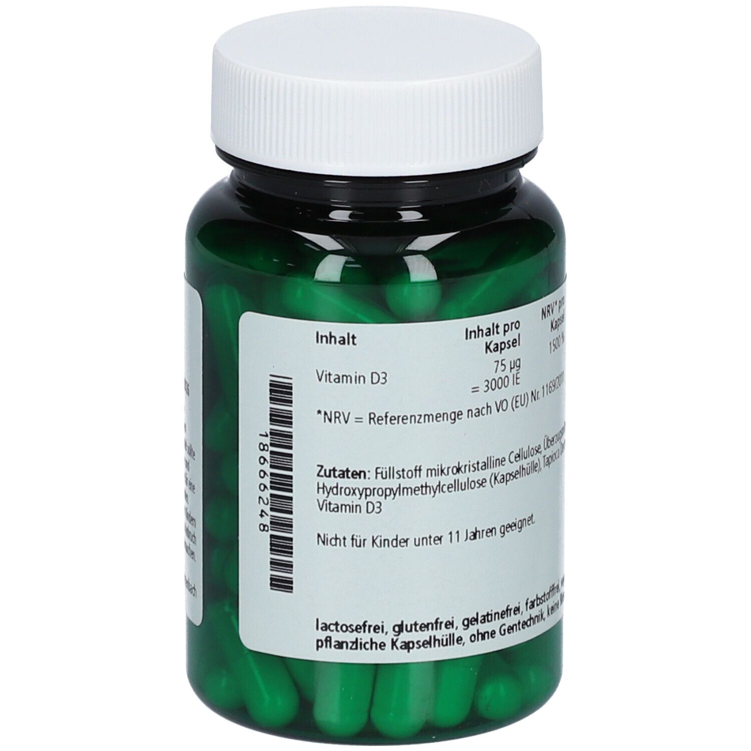 green line NUTRITHEKE Vitamin D3 3000 vegan