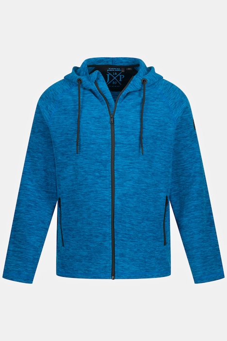Fleece-Hoodiejacke, Kapuze, Zipptaschen