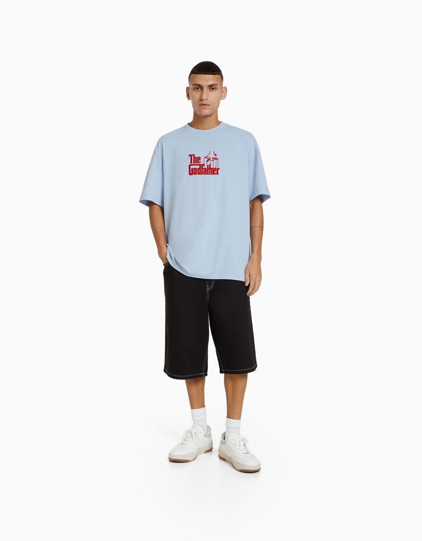 Camiseta de manga curta estilo boxy fit do Poderoso Chefão