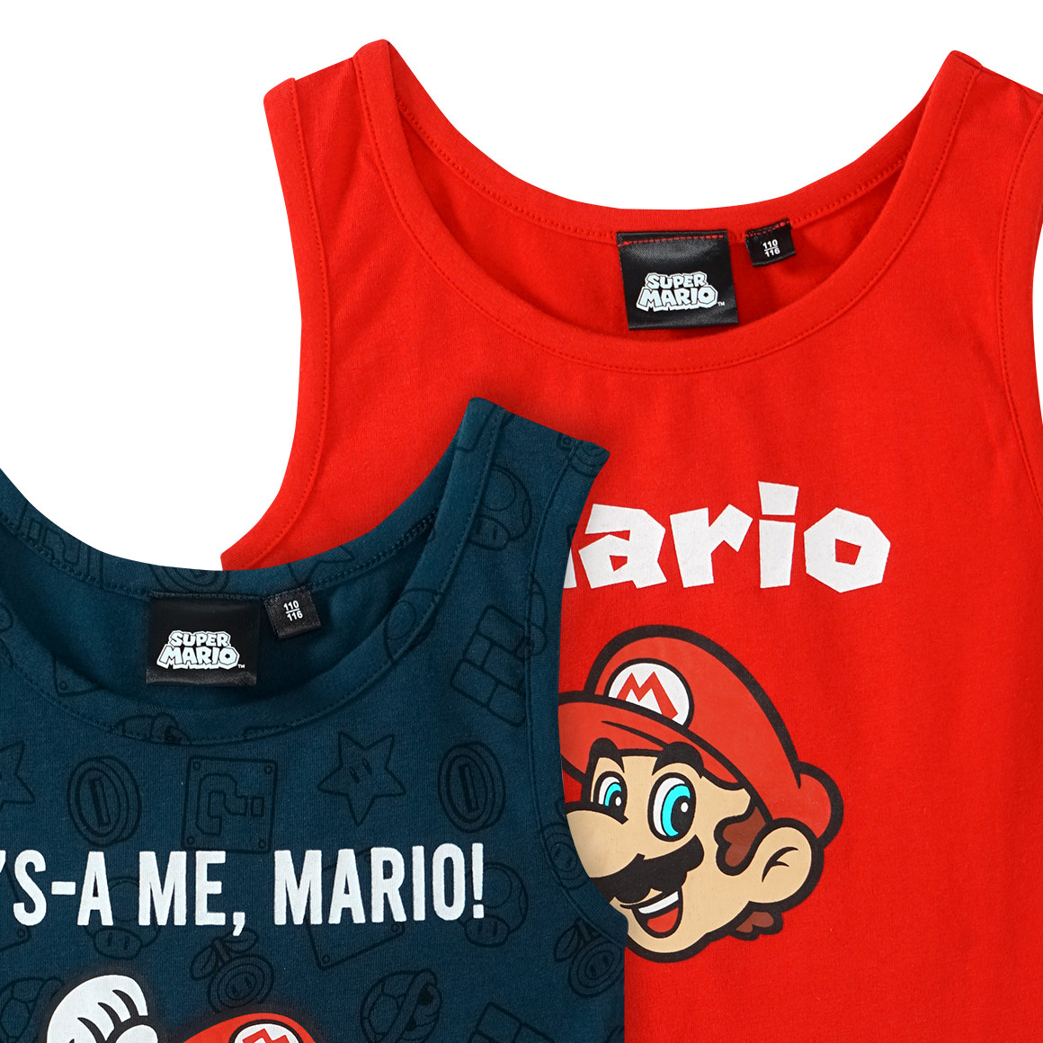 Topolino 2 Super Mario Unterhemden mit Prints dunkelblau / rot