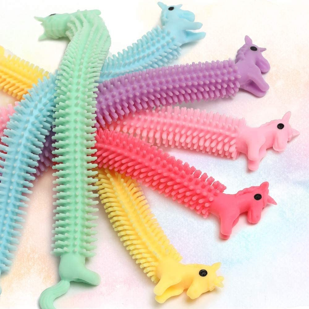 (6er Set) Anti Stress Silikon Knautsch Spielzeug Fidget Spiel - Einhorn