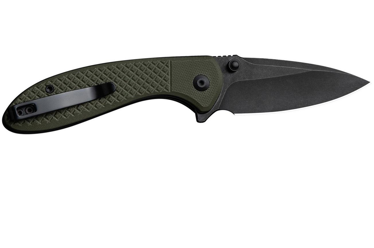 Civivi Faeger C24031-2 Blackwashed 14C28N, Milled OD Green G10, zakmes