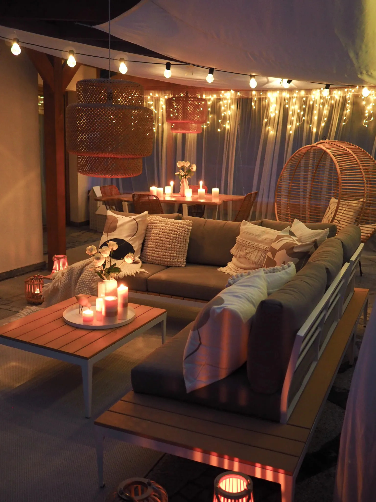 Tuin hoekloungeset met tafel 5-zits POSITANO Grijs