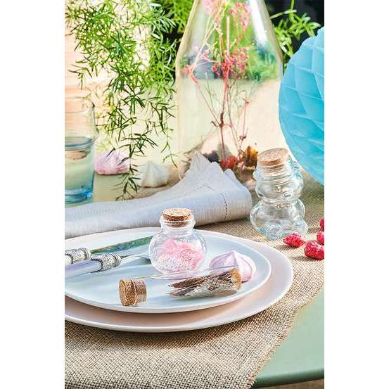 Contenant ourson en verre & bouchon liège-8x6cm - 90ml