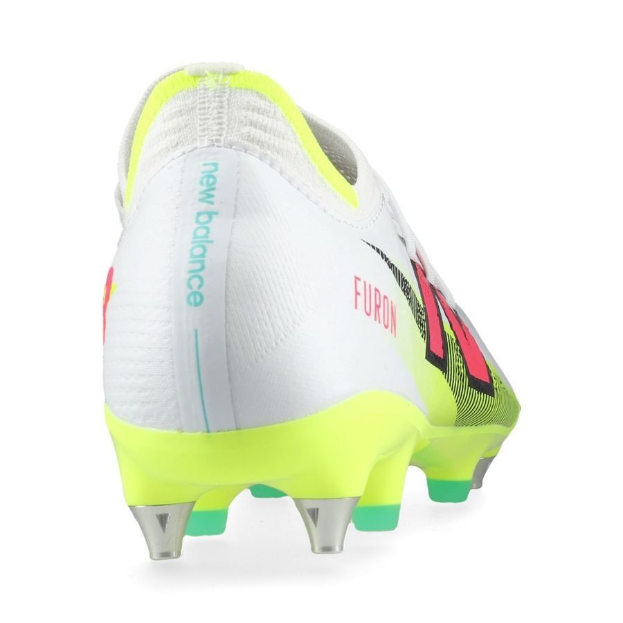 New Balance Furon V7 Pro SG - Blanc/Violet/Jaune Fluo