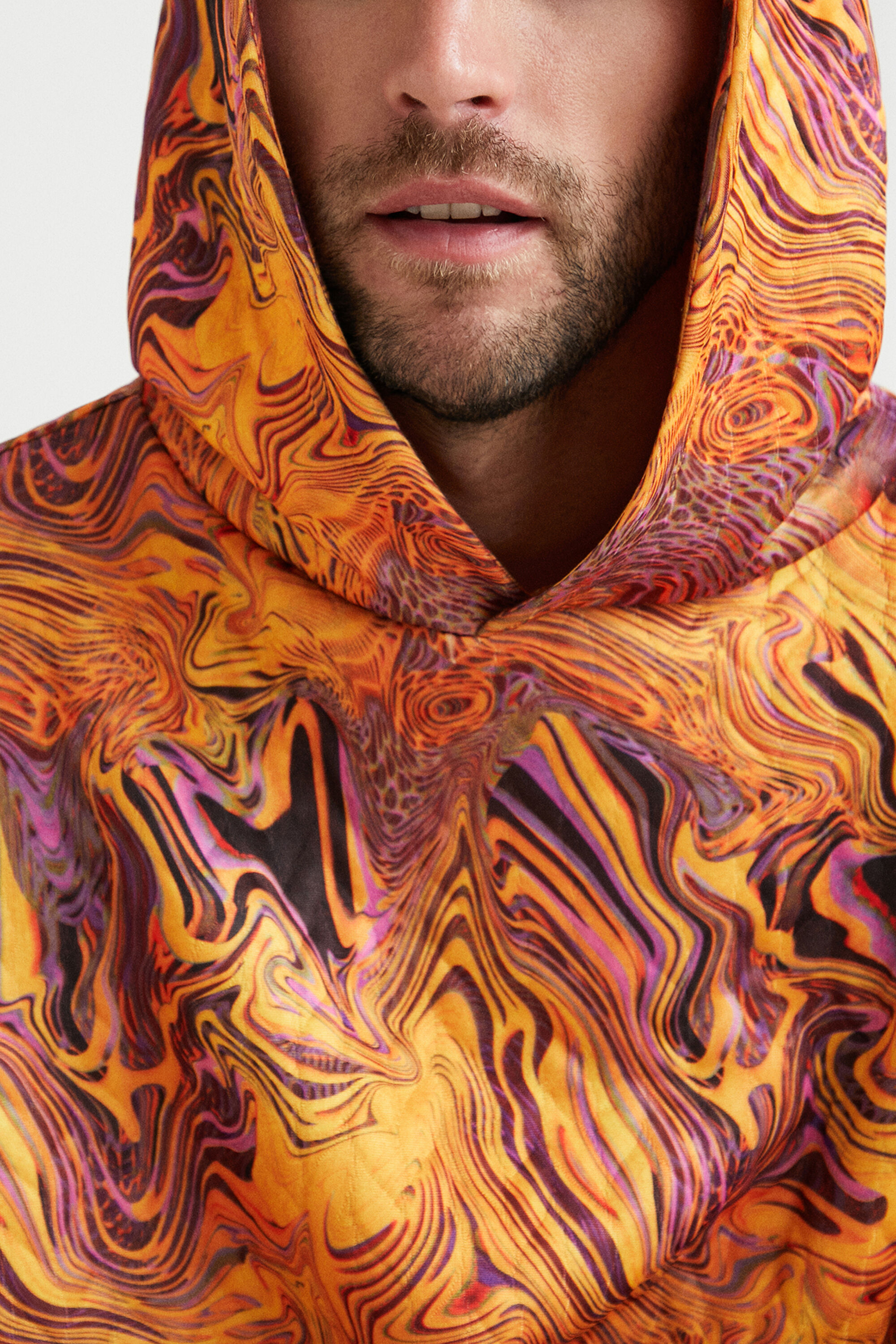 Sweat-shirt unisexe effet marbré