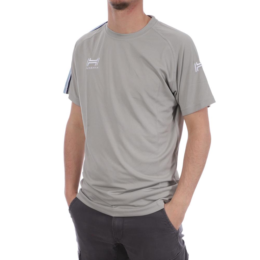 Hungaria Maillot Gris aux Bandes Bleues Homme Hungaria Training Pro MC/15