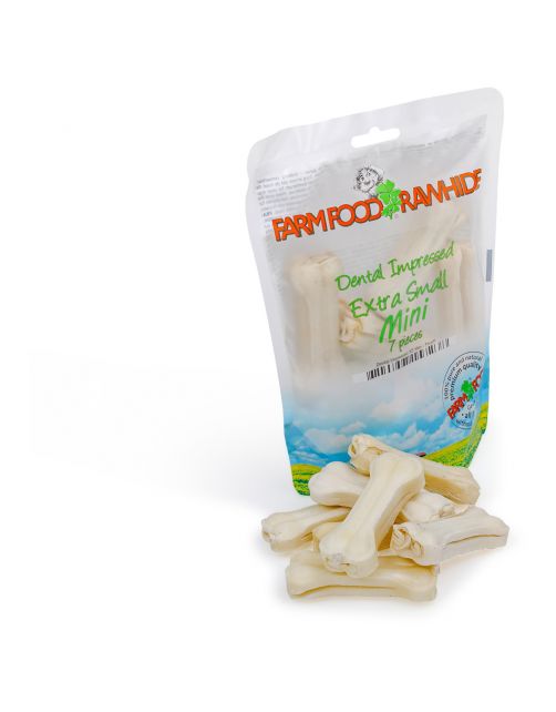 Farm Food Rawhide Dental Impressed Rund - Hondensnacks