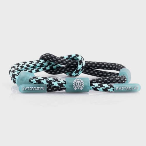 Bracelet Knotaclat Rubber Noir Bleu Clair