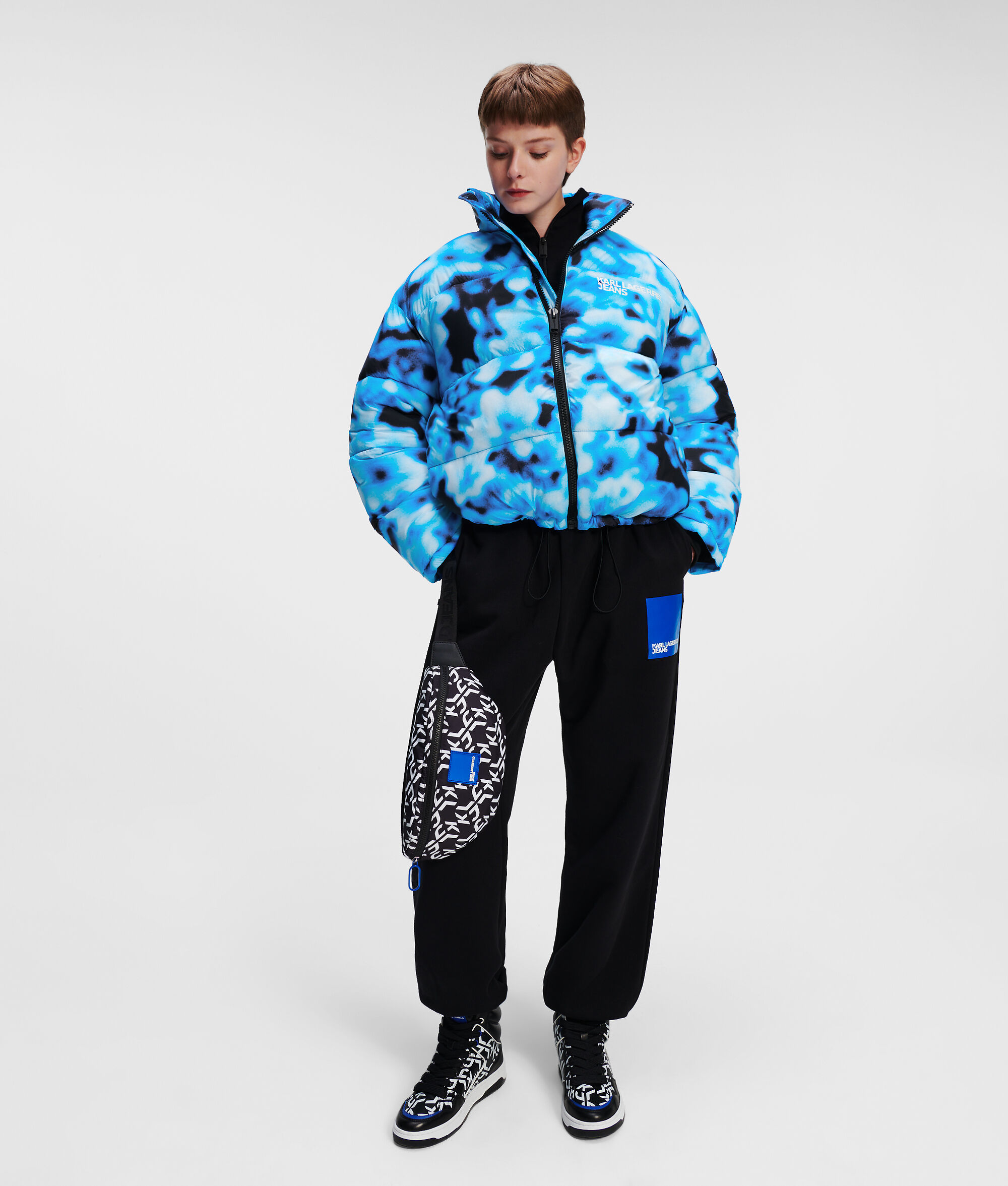 VESTE MATELASSÉE À IMPRIMÉ FLOUTÉ KLJ
