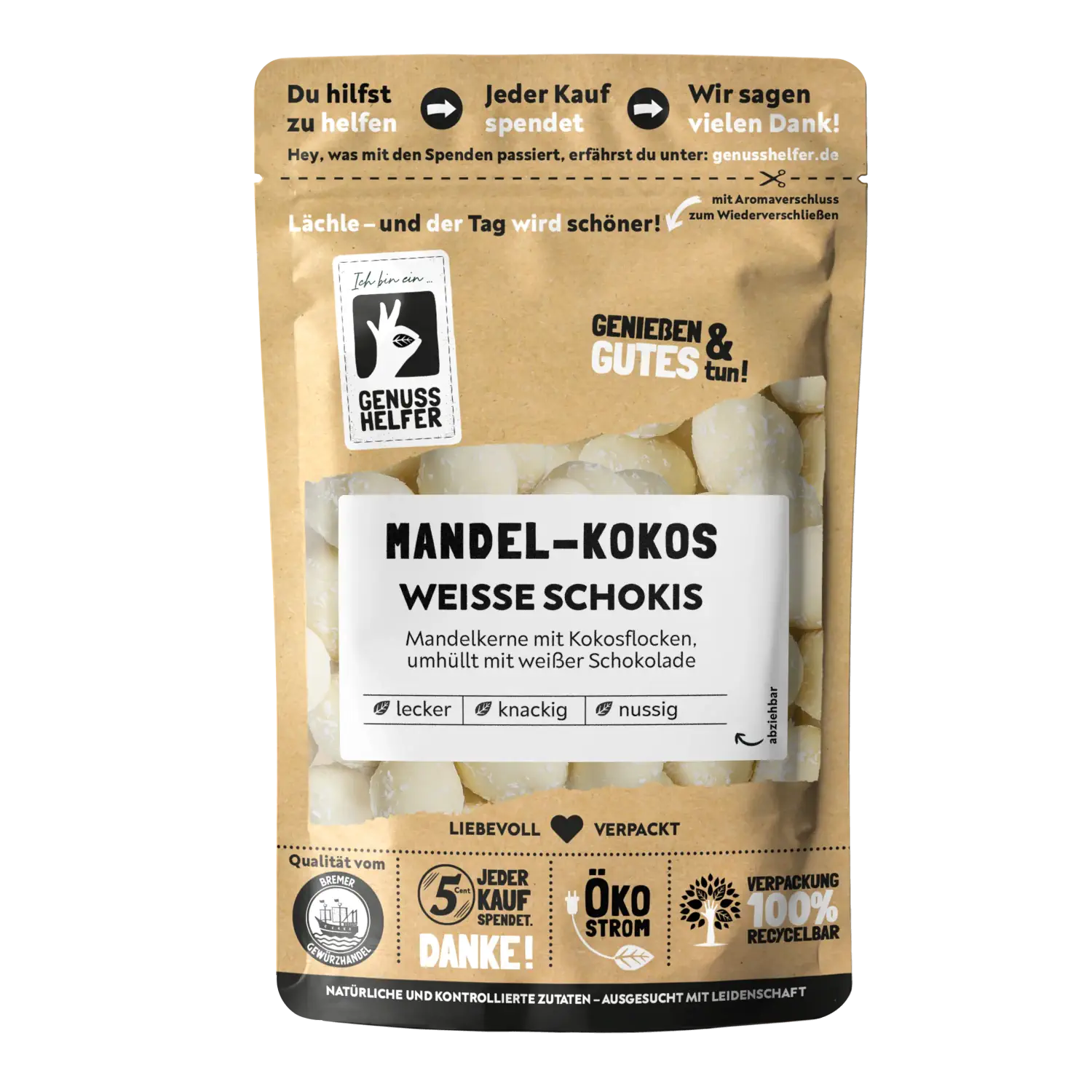 Weiße Mandel Kokos Schokis