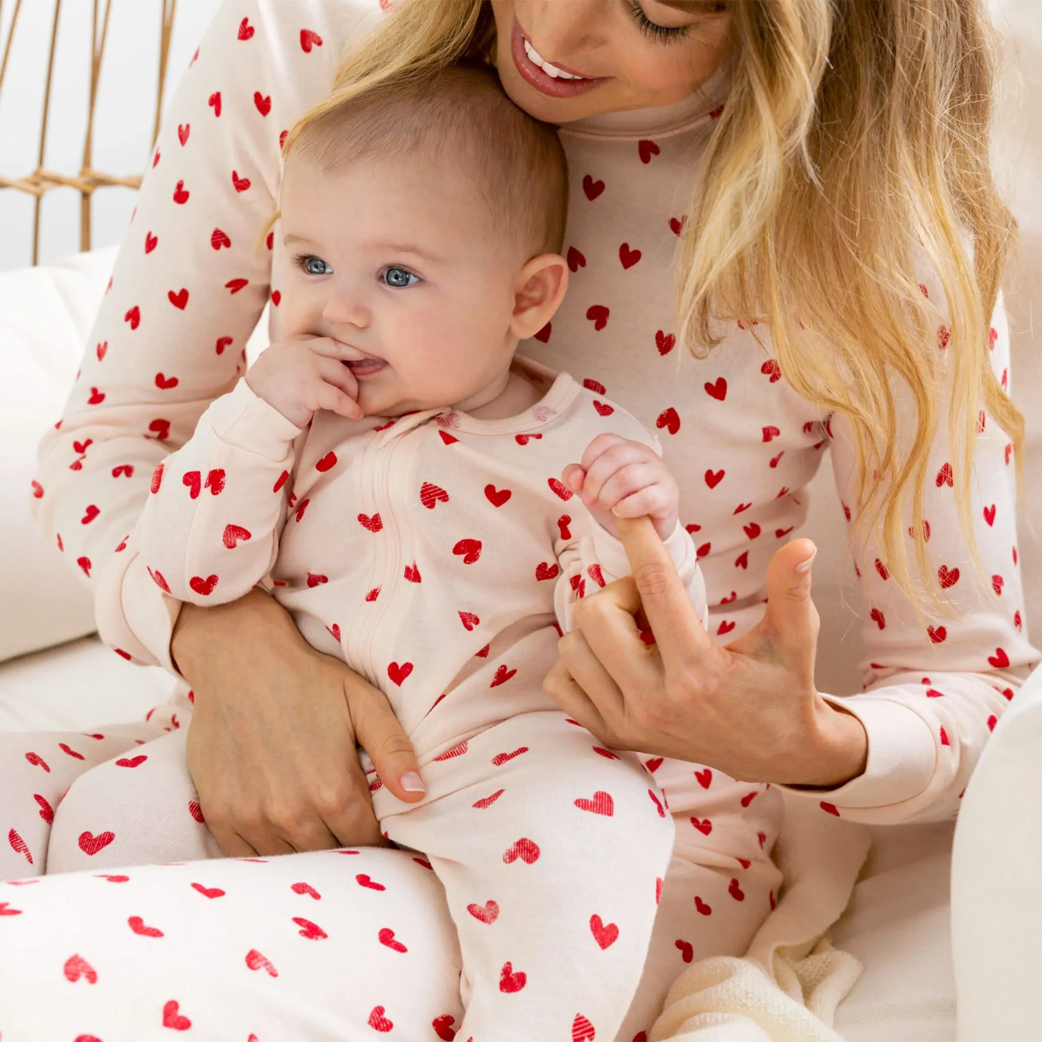 Maman par Petit Lem Pyjama Imprimé Coeurs 0-24mois