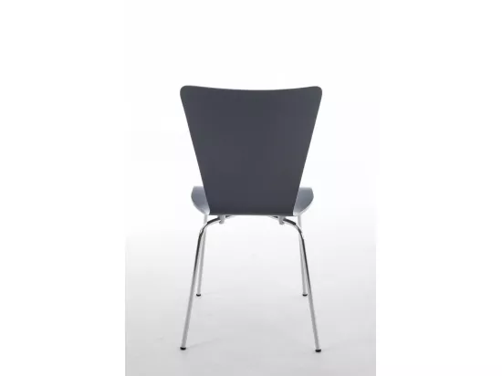 Lot de 4 Chaise de conférence - Bois & Nature - Gris - Aaron
