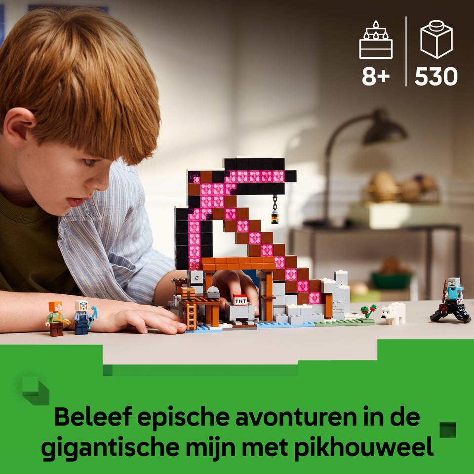 LEGO Minecraft de pikhouweelmijn 21277