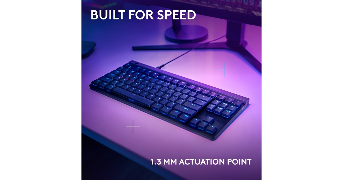 LogitechG515 TKL Wired Low Profile Gaming Keyboard  (Zwart, US lay-out, GL Tactile, RGB, Double-Shot PBT)