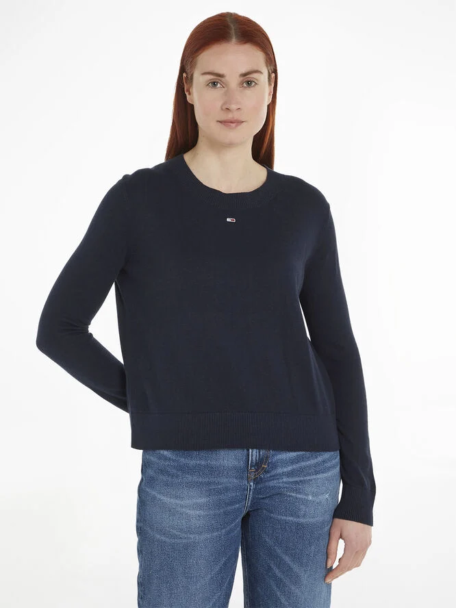 Tommy Hilfiger TJW ESSENTIAL CREW NECK SWEATER Dark night navy
