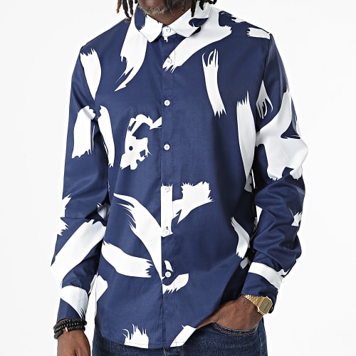 Chemise Manches Longues Ntonie Bleu Marine