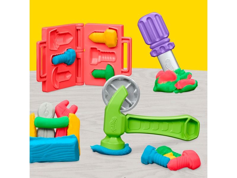 Play-Doh Knetspielzeug Werkbank Handwerker-Spielset mit jeder Menge Accessoires